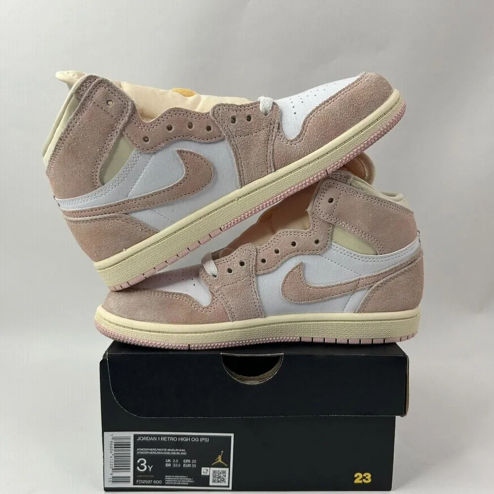 Nike Shoes Air Jordan Air Jordan 1 Retro High OG PS “Washed Pink” 2024 - Picture 3 of 9